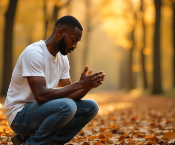 Kneeling In The Woods